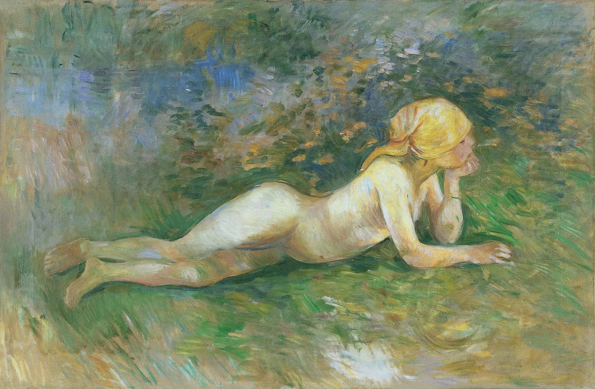 Nude Shepherdess Lying Down