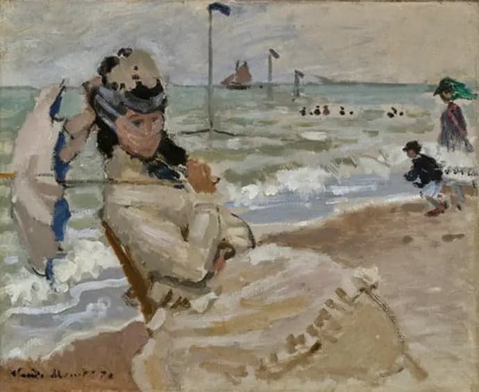 Camille on the beach at Trouville