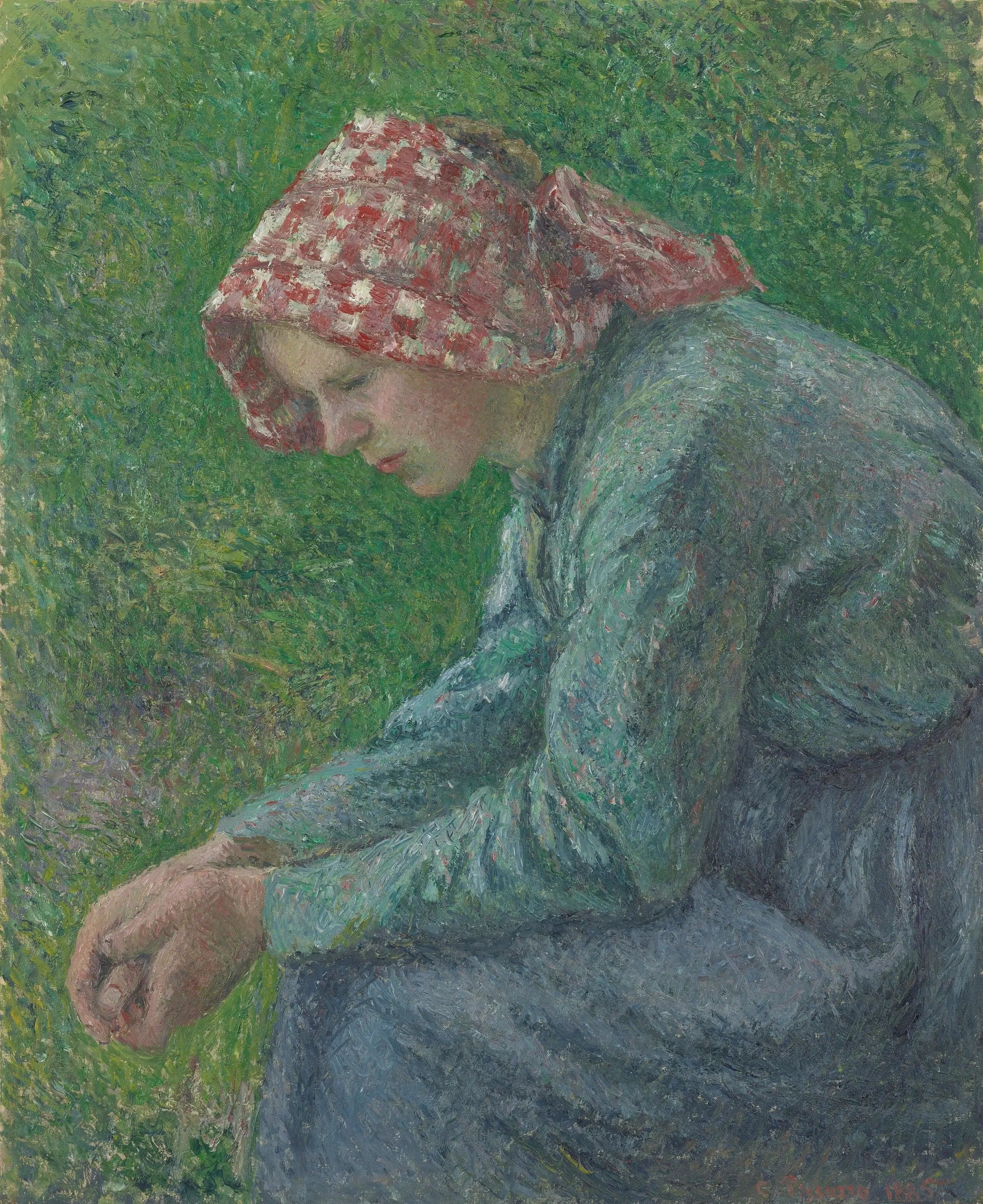 A seated peasant woman