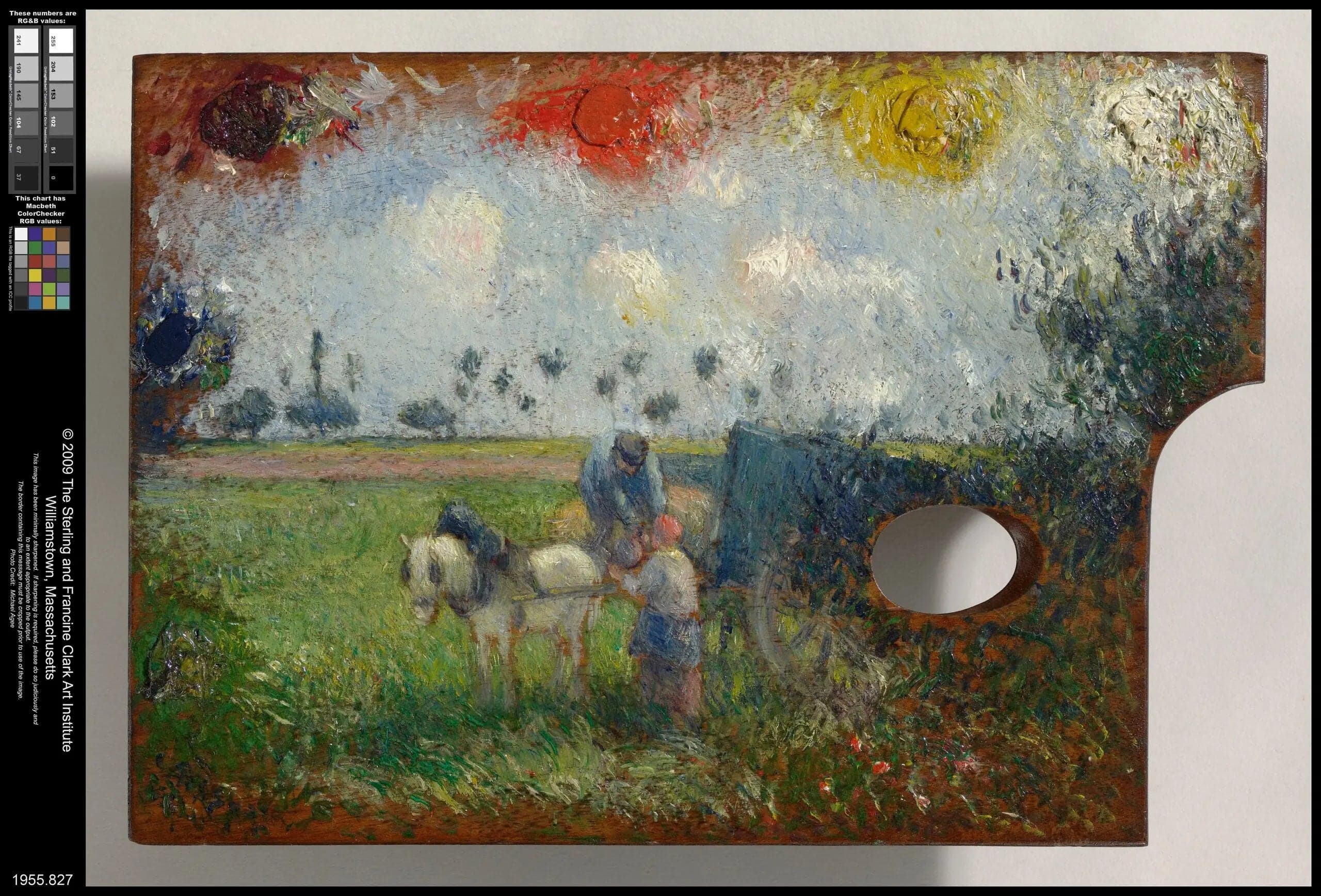 Artist's Palette with Cart and Peasants