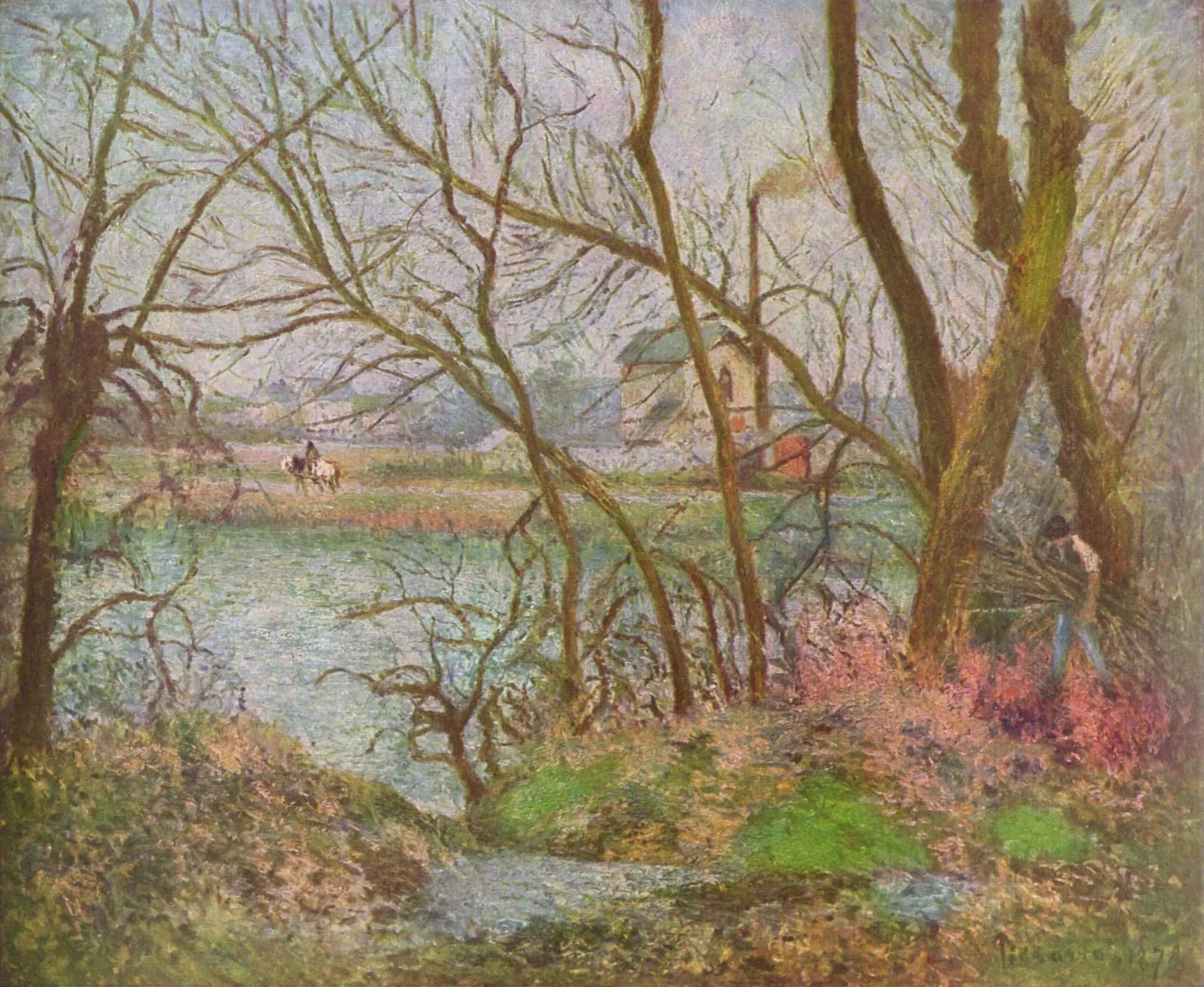 Banks of the Oise, near Pontoise, gray weather