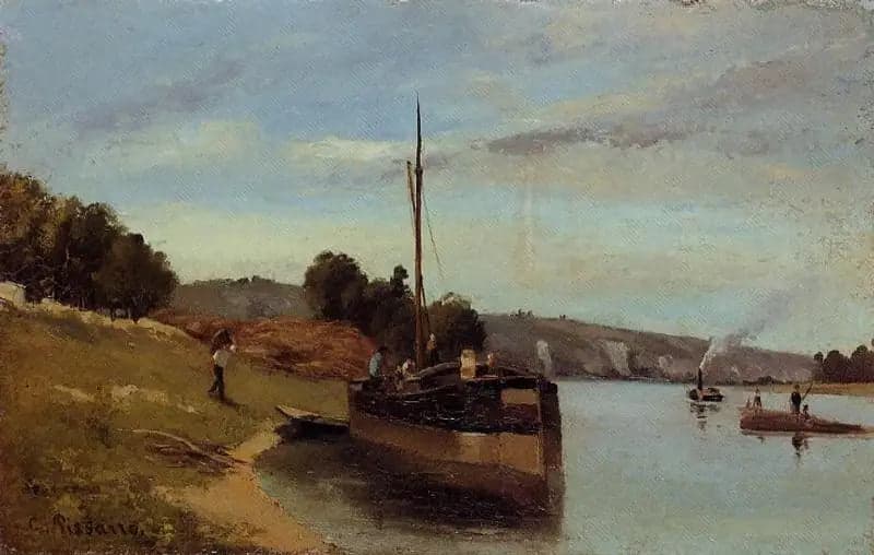 Barges at La Roche-Guyon Argenteuil, Fairground