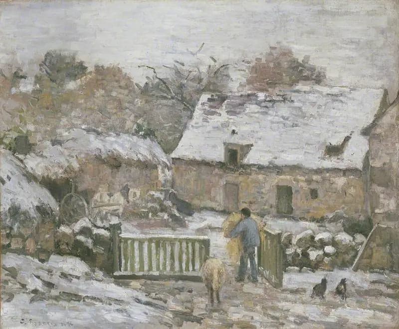 Farm at Montfoucault, Snow Effect