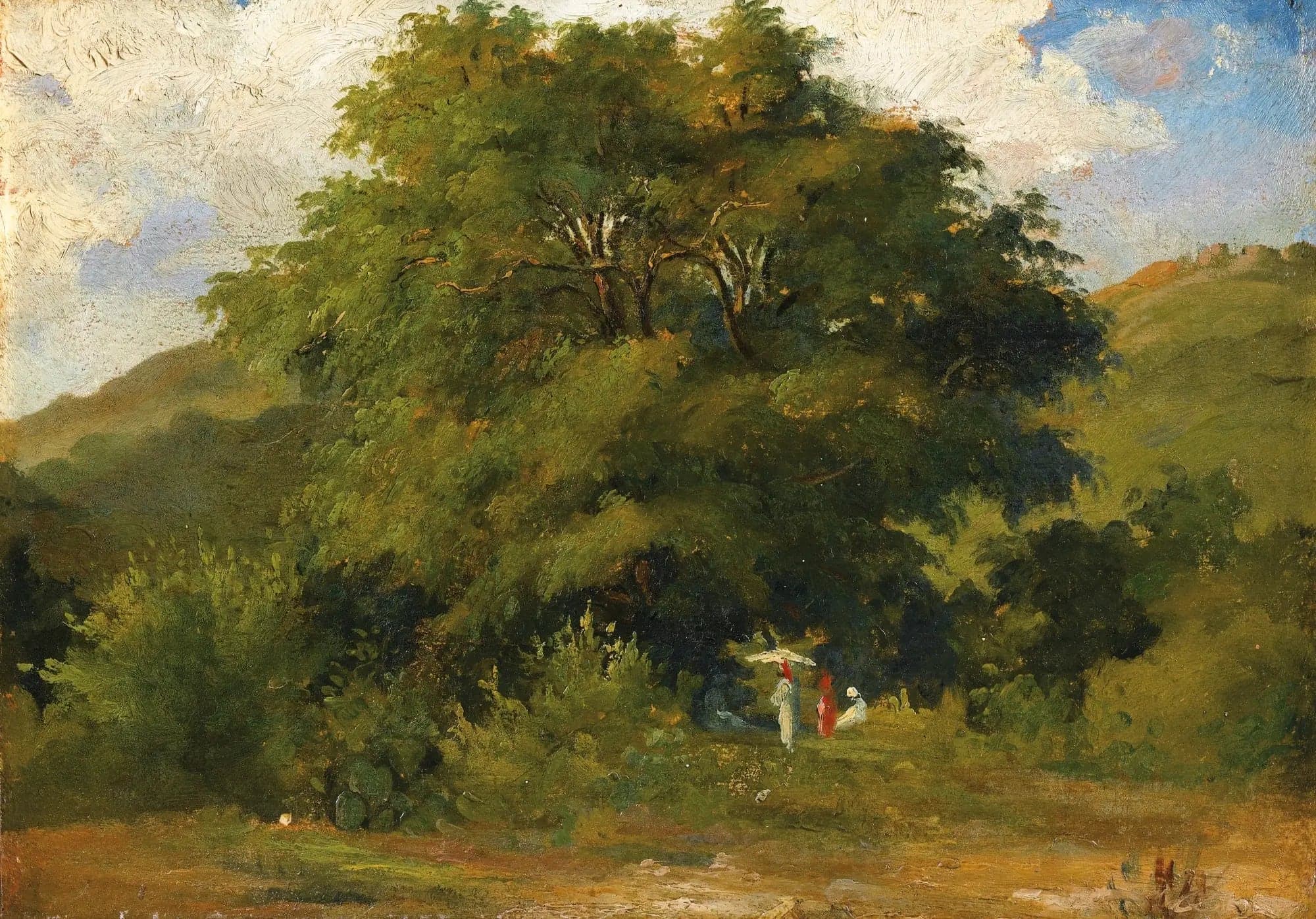 Landscape with Women under a Large Tree