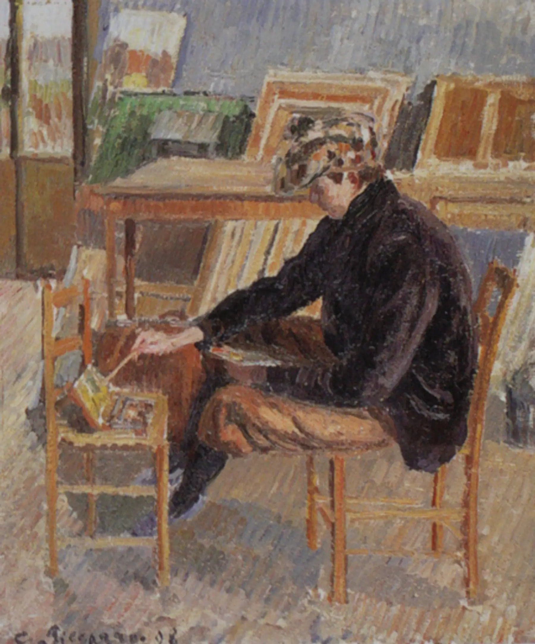 Paul-Émile Pissarro painting, sketch