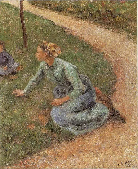 Peasant Woman Sitting by the Side of a Path
