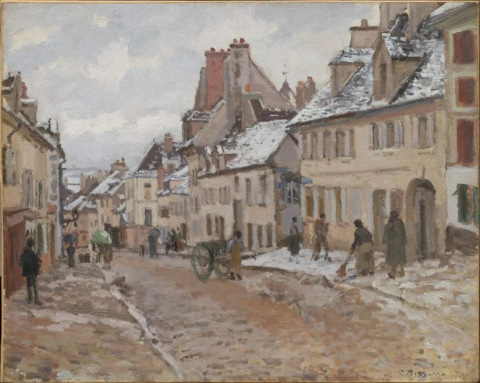 Pontoise, the path to Gisors in winter