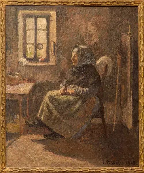 Seated Peasant Woman. Interior in Moret