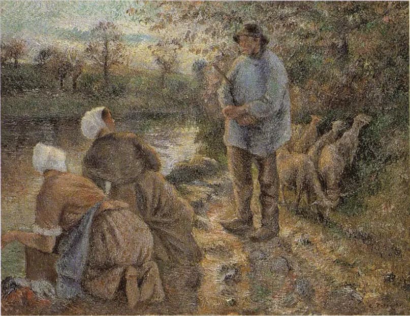Shepherd and Washers at Montfoucault