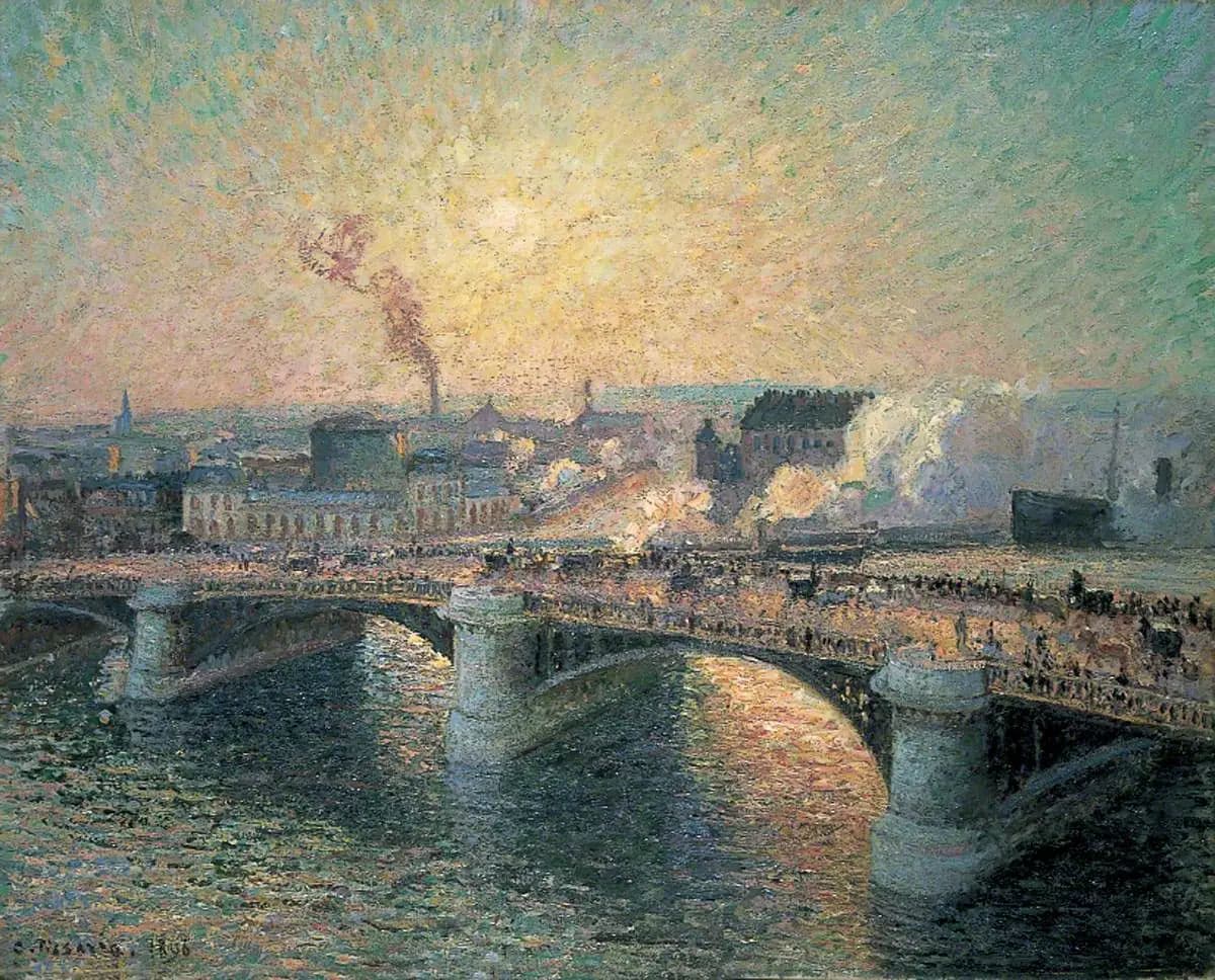 The Boieldieu Bridge, Rouen, Sunset