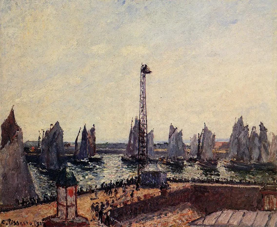 The Breakwater East, return from the regatta, Le Havre