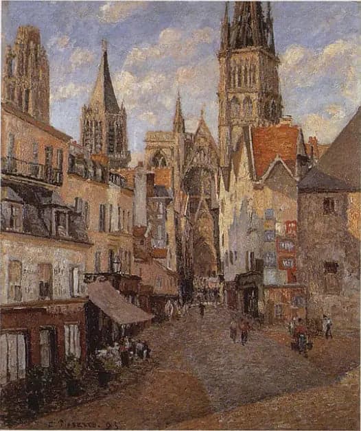 The Grocery Street in Rouen, late afternoon