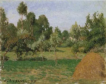 The Meadow at Eragny, with Haystack on the Right