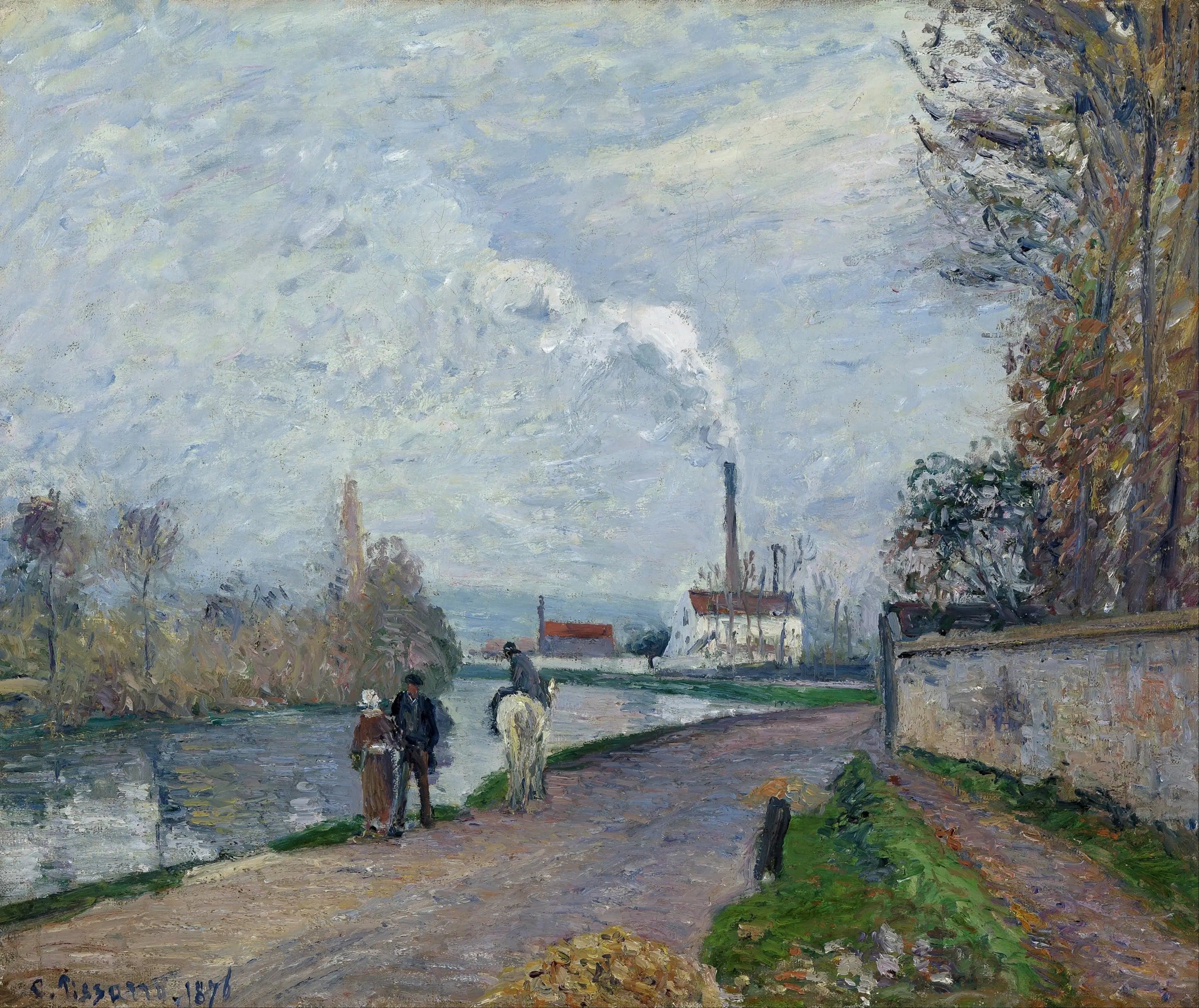 The Oise at Pontoise, gray weather