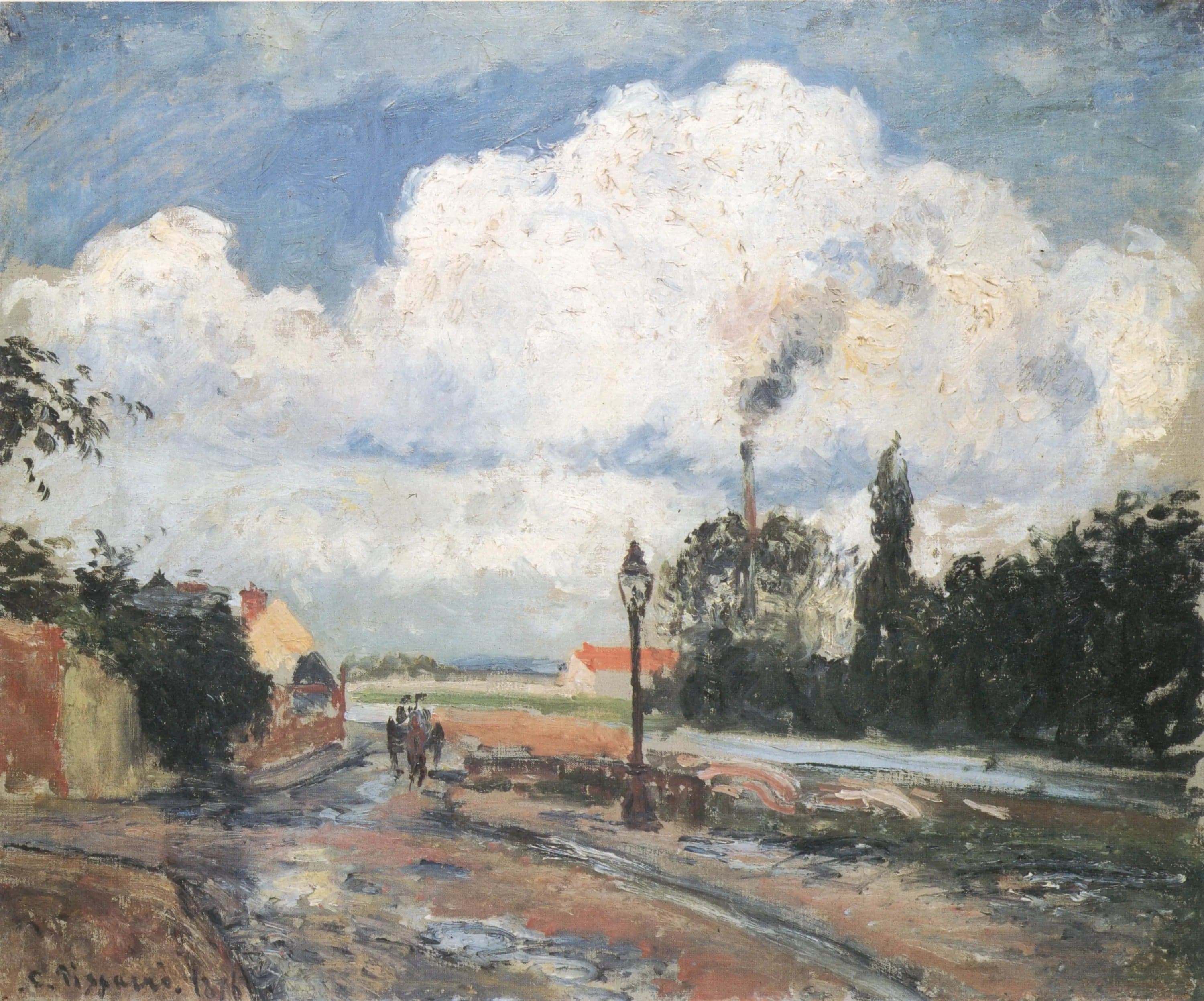The Quai du Pothuis in Pontoise after the Rain