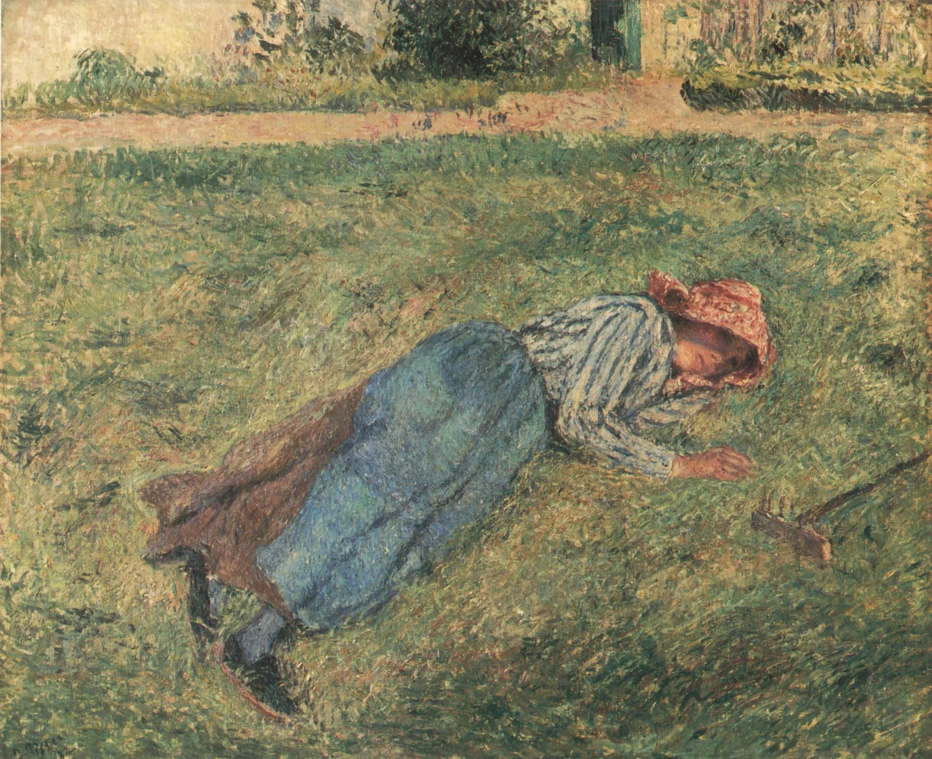 The Rest, Peasant Lying in the Grass, Pontoise