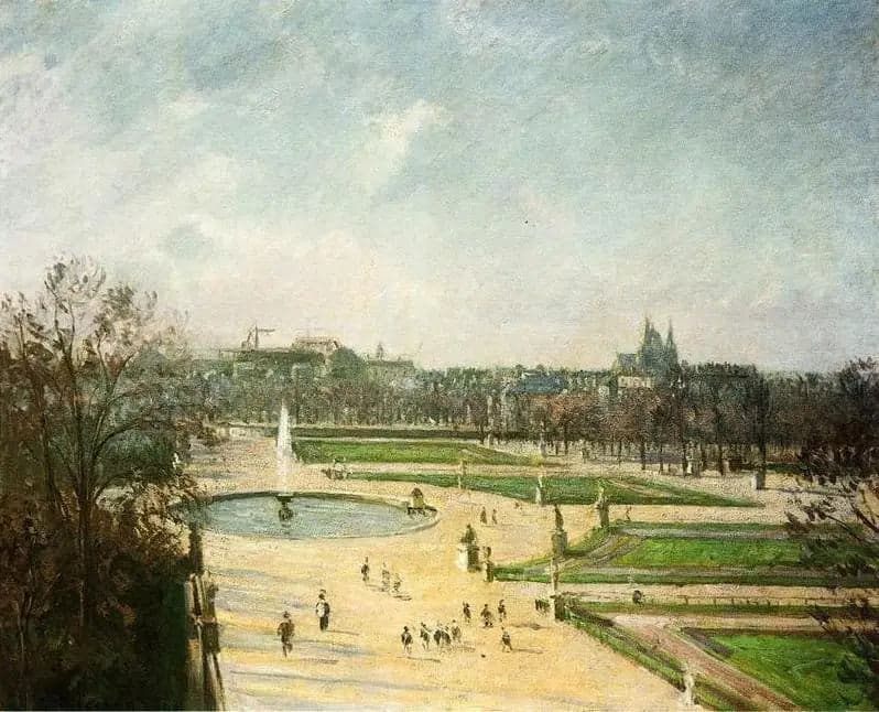 The Tuileries Garden, morning, sun