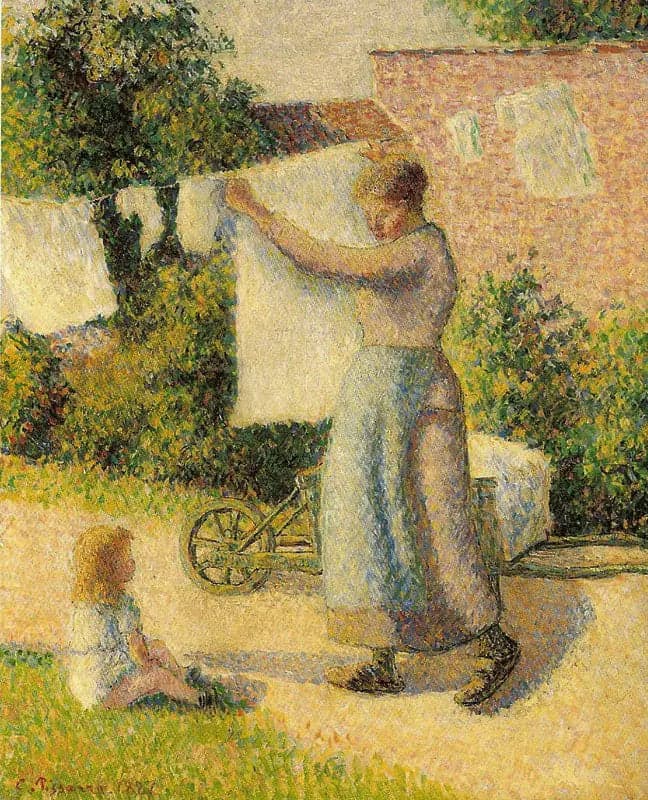 Woman Hanging the Laundry