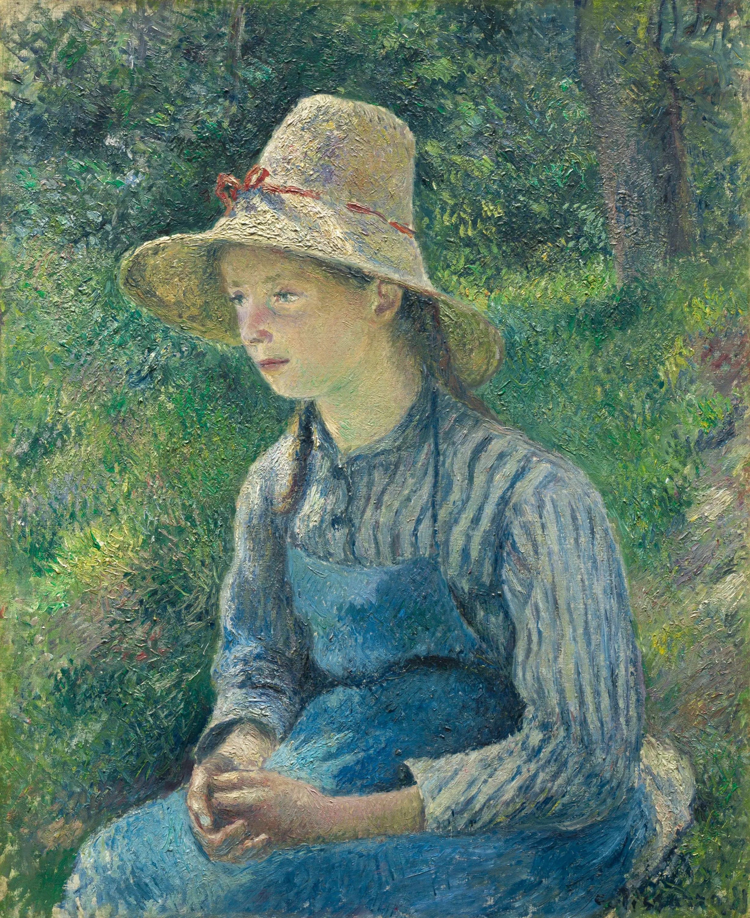 Young Peasant Woman with Straw Hat