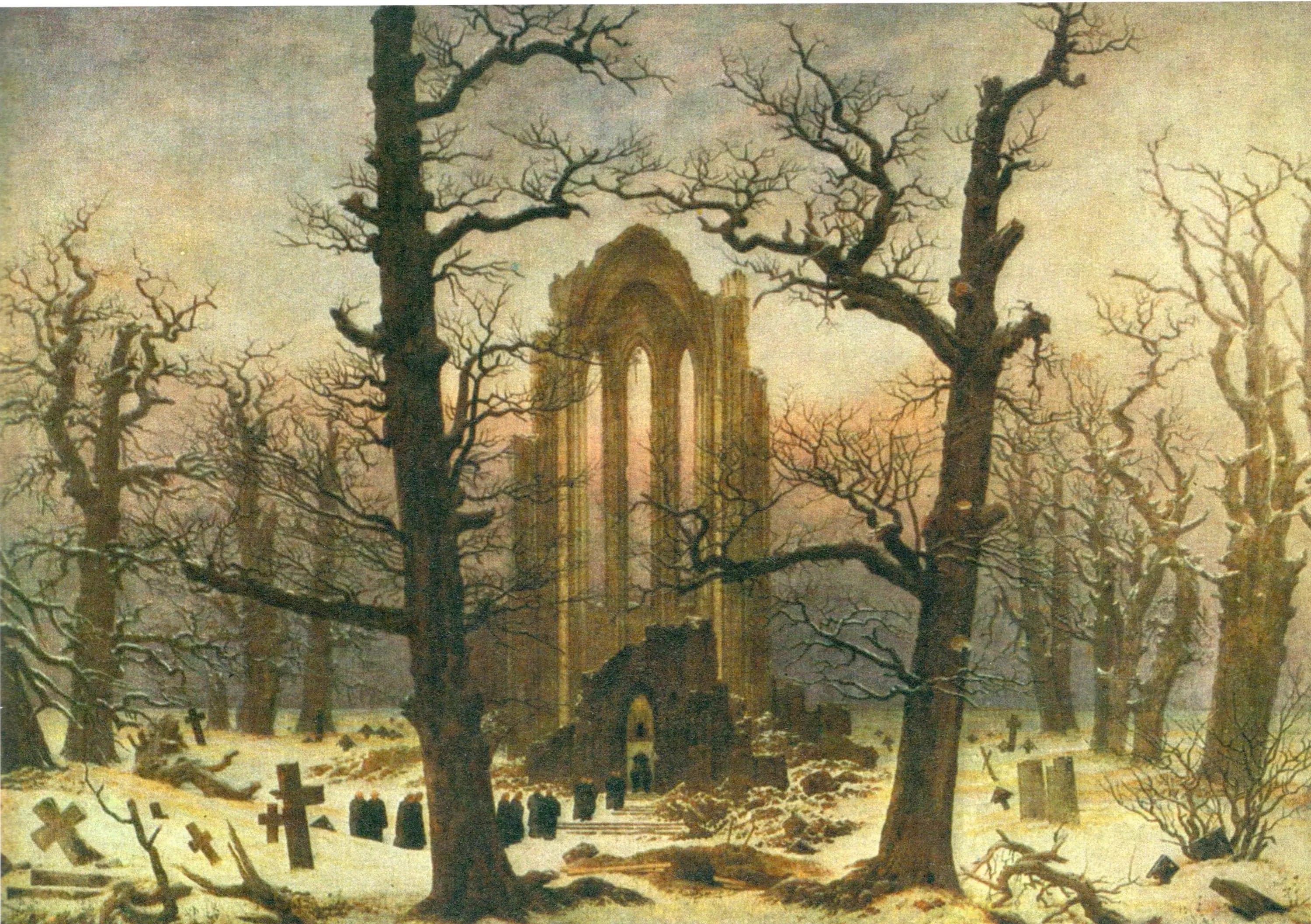 Cemetery of a Cloister Under the Snow