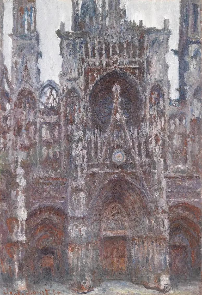 The Rouen Cathedral. The portal seen from the front, Brown Harmony