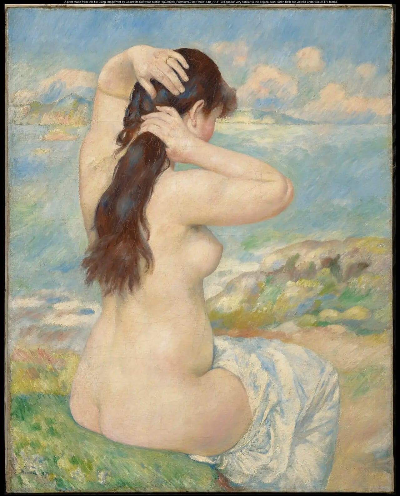 Bather Adjusting Her Hair - Pierre