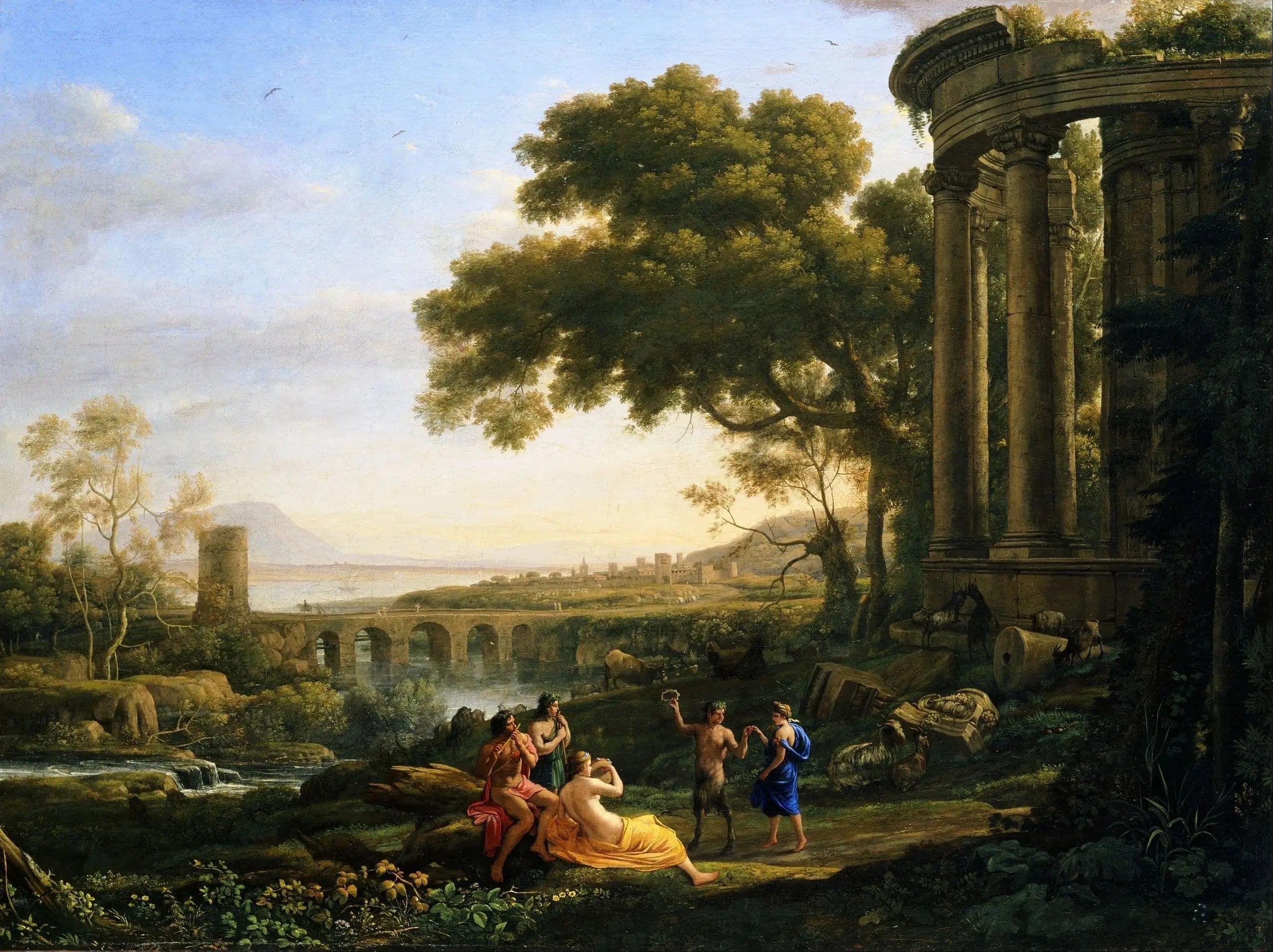 Landscape with Nymph and Dancing Satyr