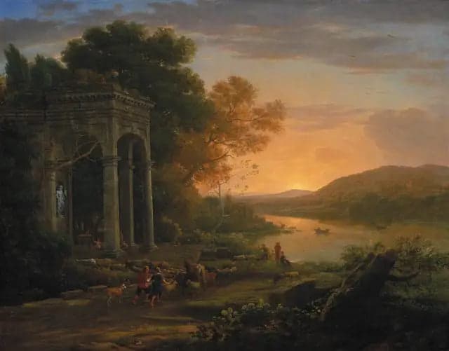 Landscape with a Temple of Bacchus