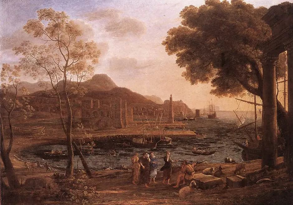 Port scene with Heliades in mourning