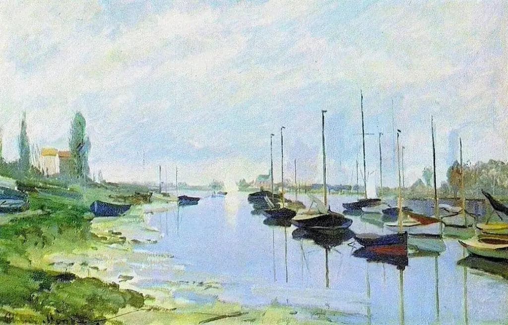 Argenteuil, boats along the bank