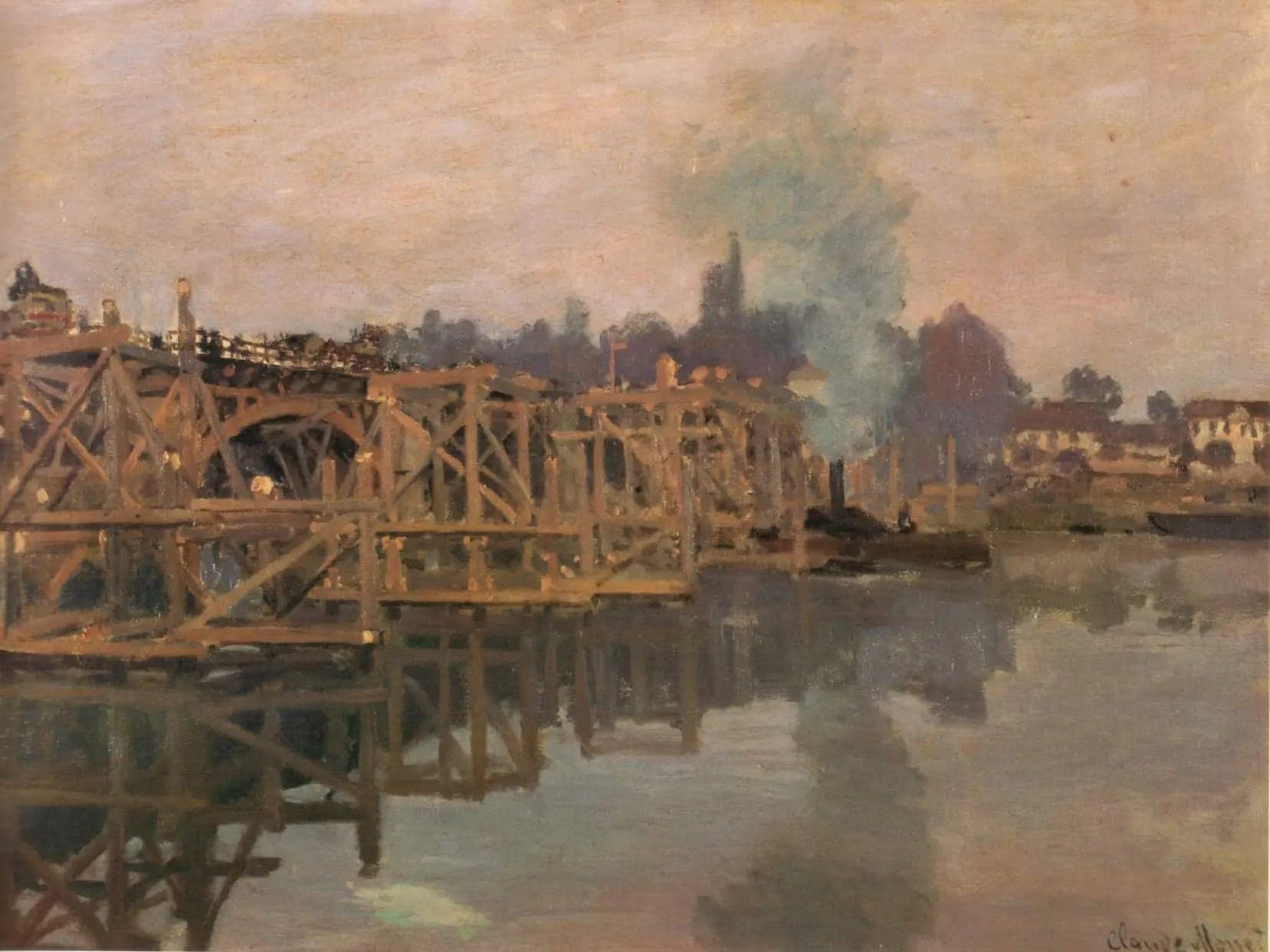 Argenteuil, the bridge under repair