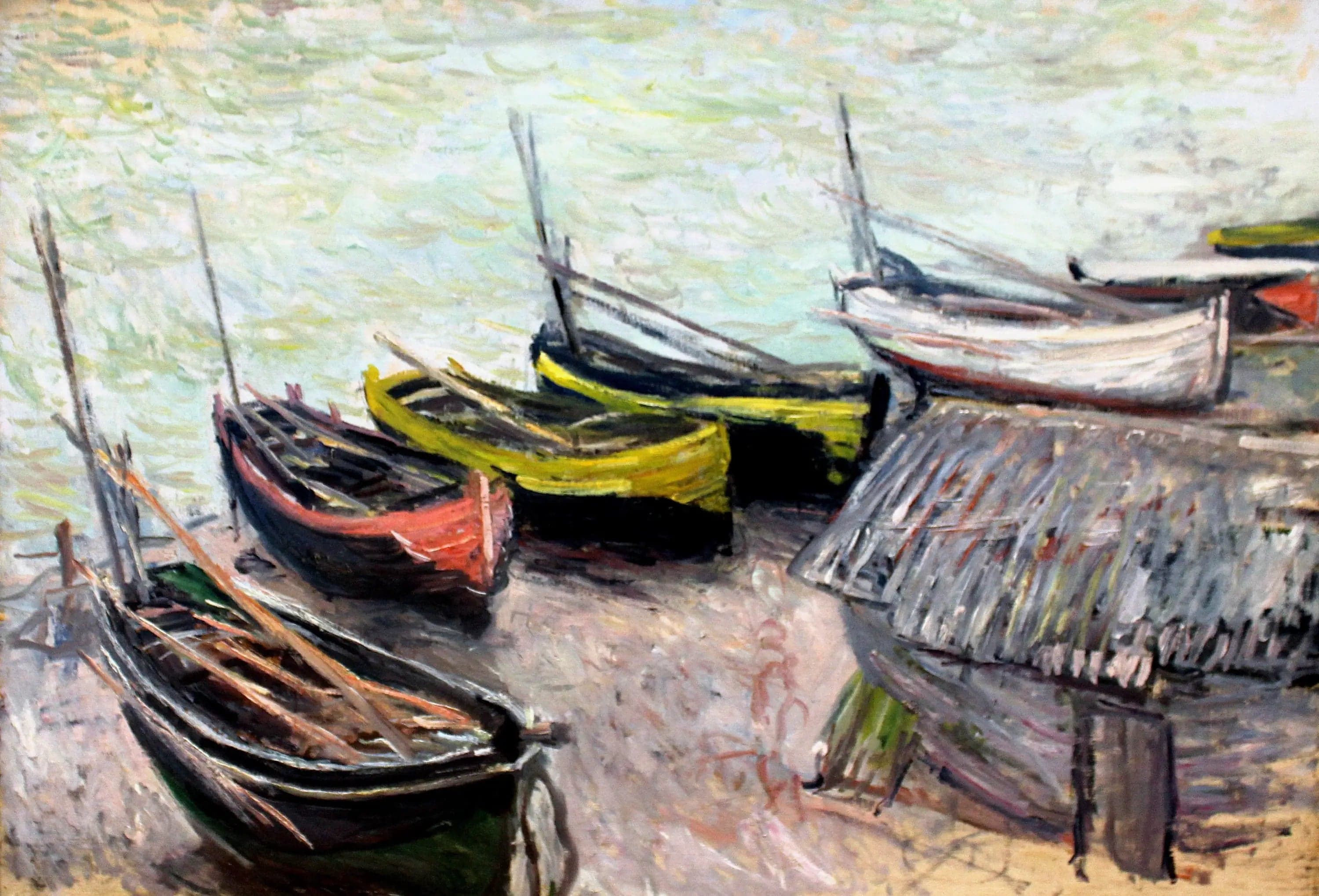 Boats on the Beach at Étretat