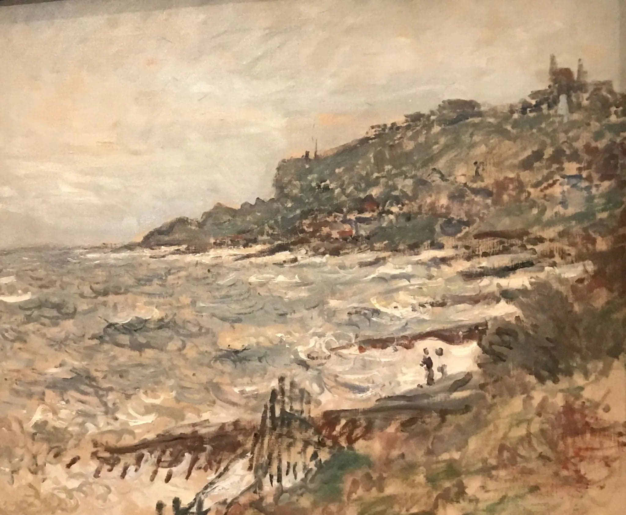 Cliff at Sainte-Adresse, gray weather