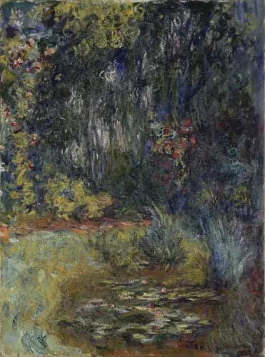 Corner of the Basin with Water Lilies