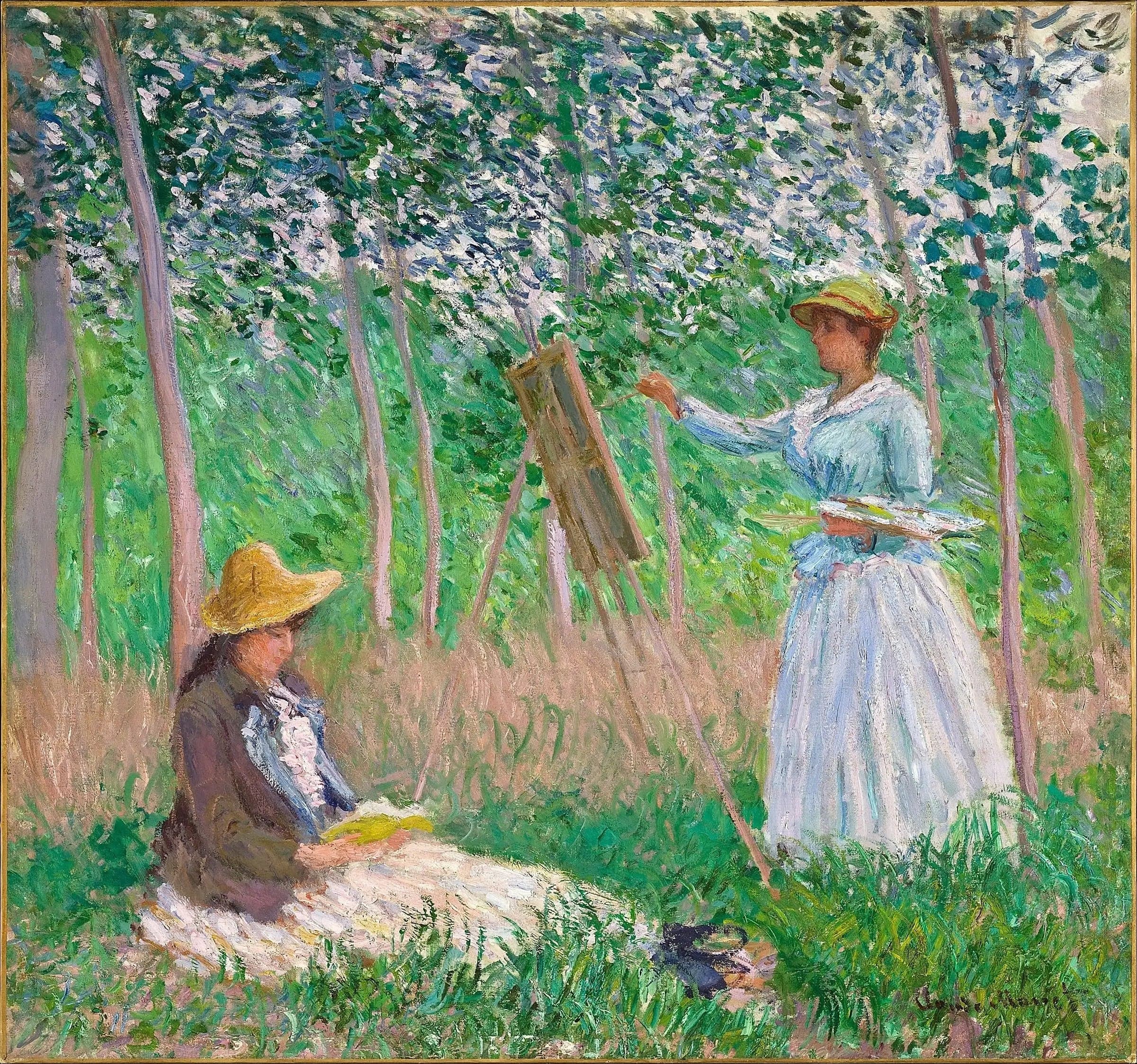 Suzanne reading and Blanche painting