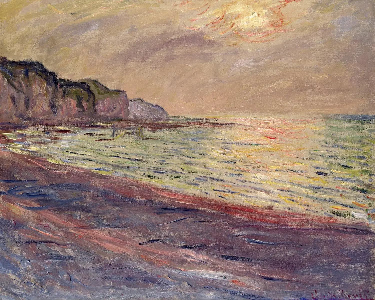 The Beach at Pourville, Sunset