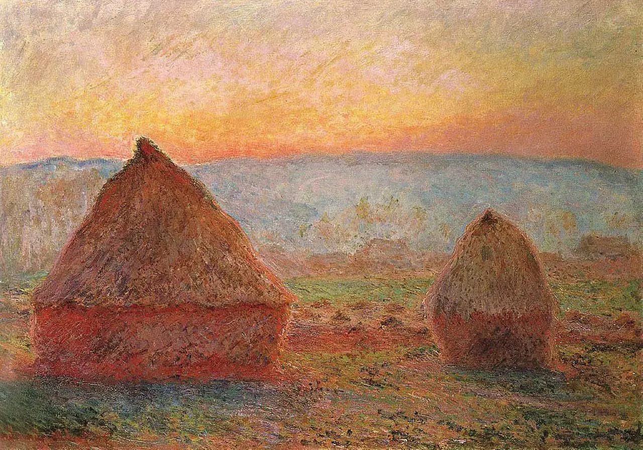 The Haystacks at Giverny, Setting Sun