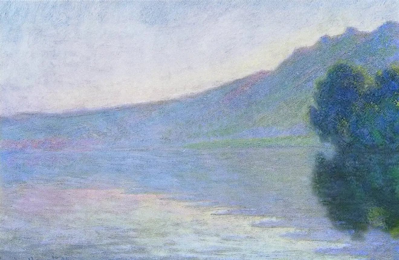 The Seine at Port-Villez, pink effect