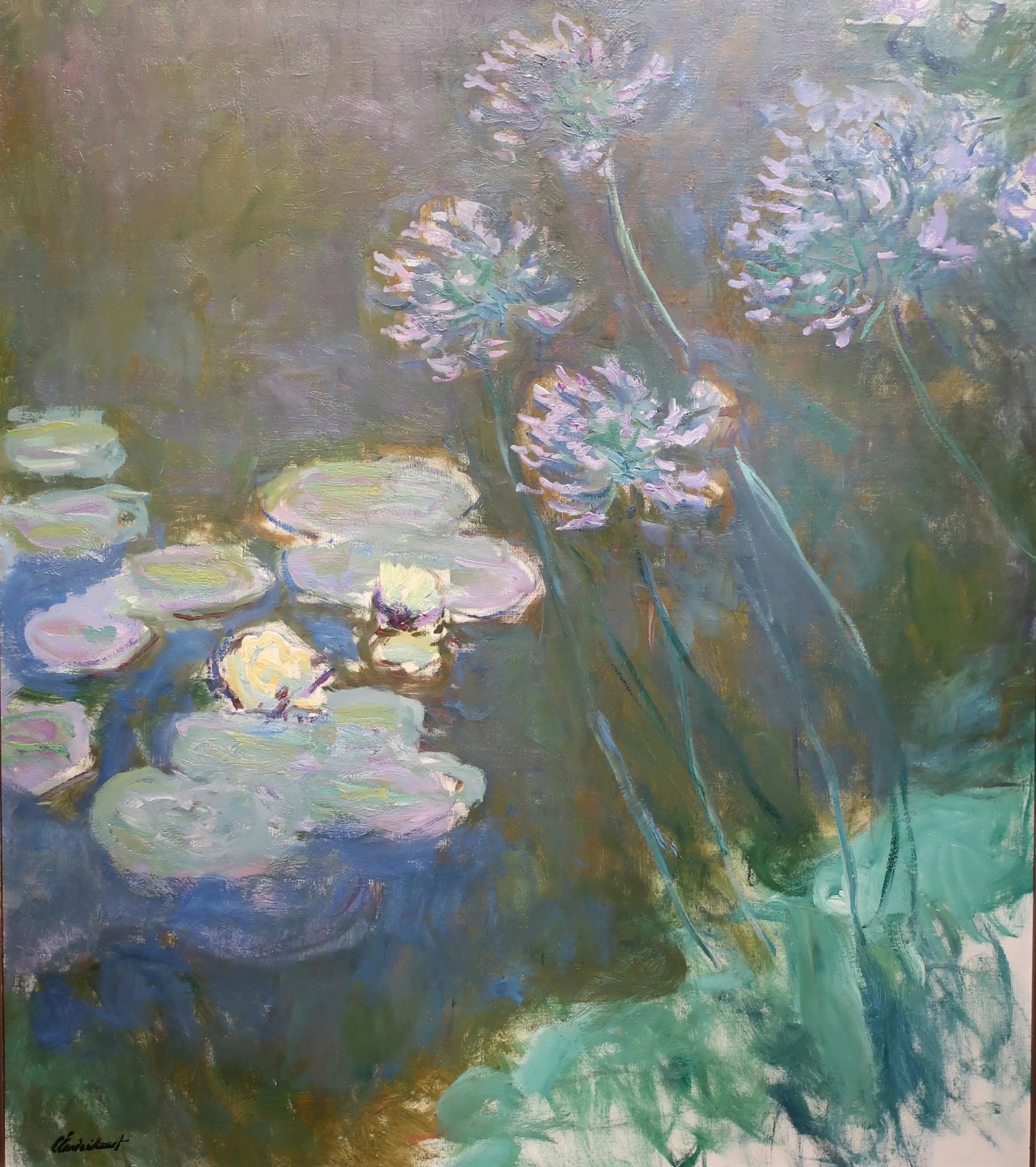 Water Lilies and Agapanthus