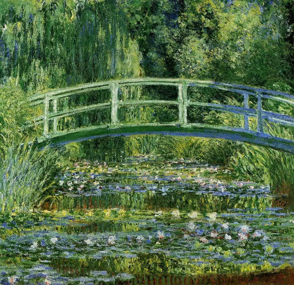 Water Lilies and Japanese Bridge