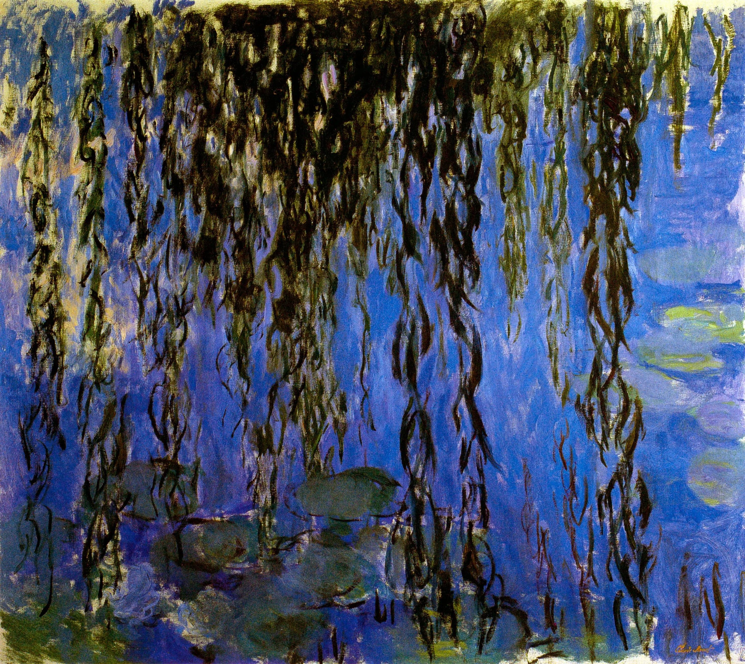 Water Lilies with Willow Branches