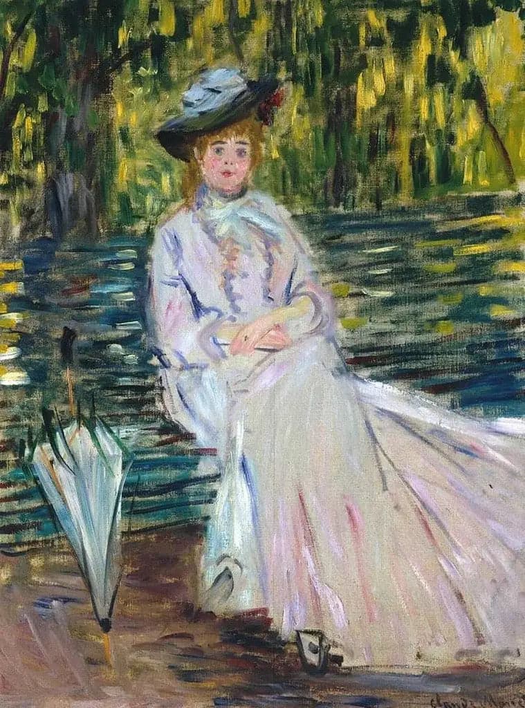 Woman Sitting on a Bench