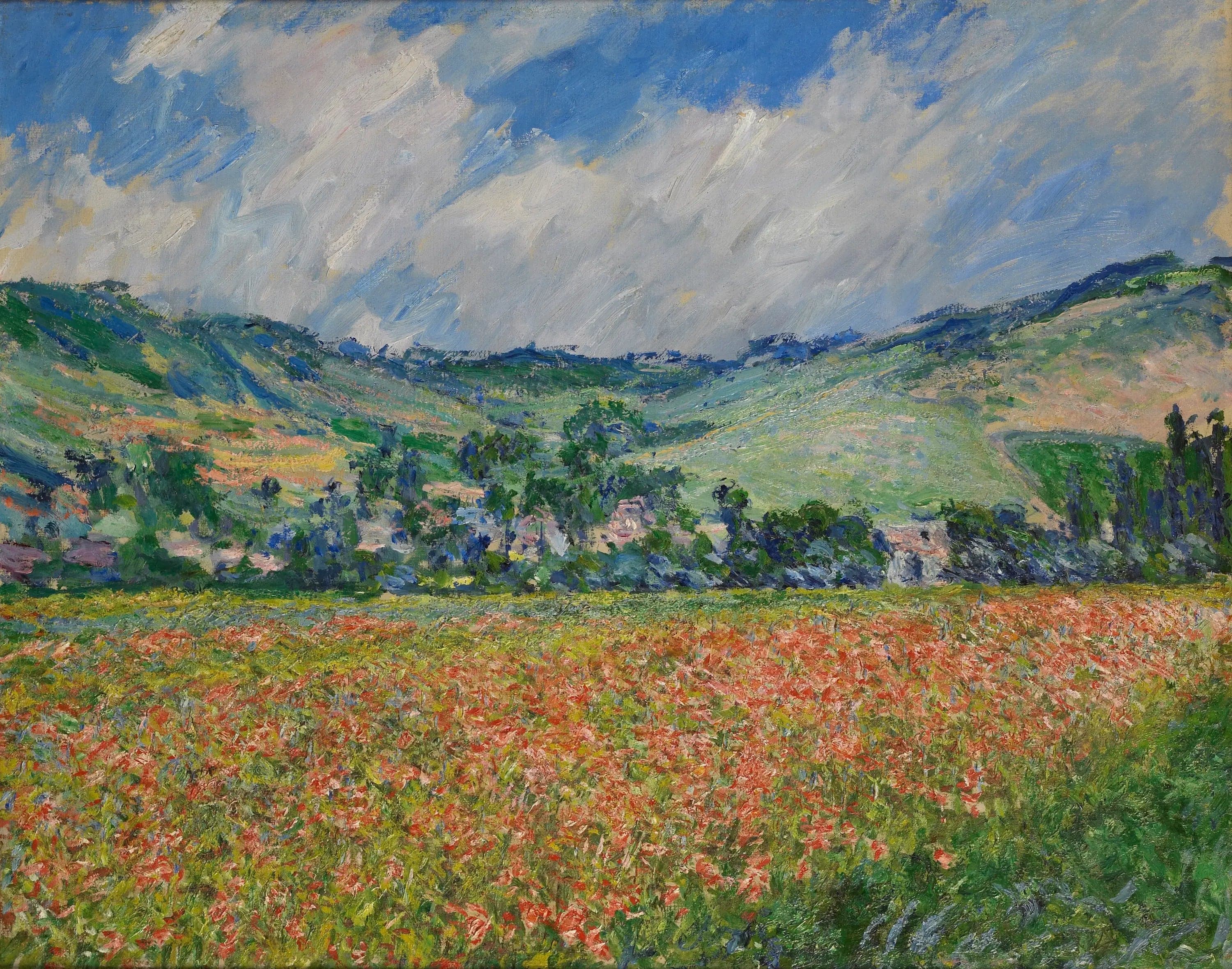 field of poppies. Surroundings of Giverny