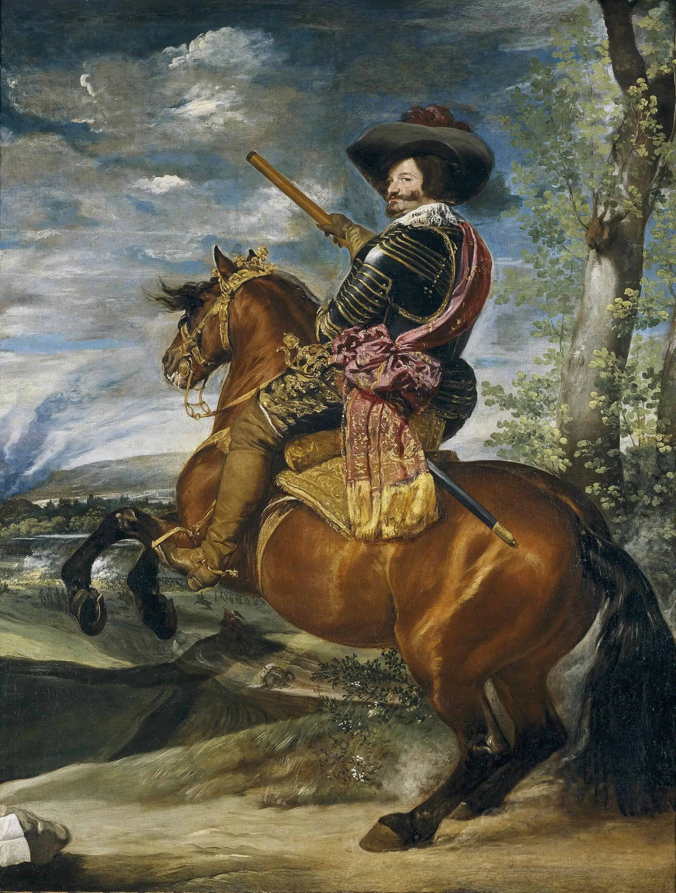 Gaspar de Guzmán, comte-duc d'Olivares, à cheval