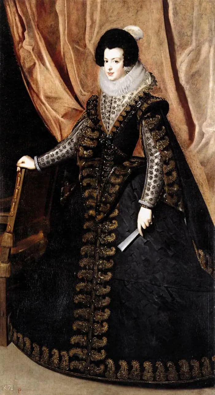 Queen Isabella, standing
