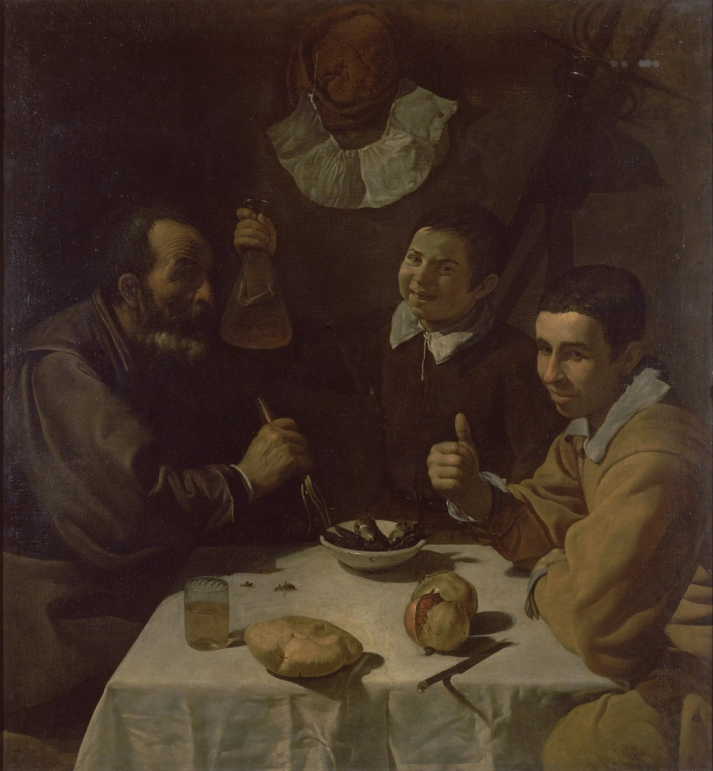 Three Men at the Table, The Lunch