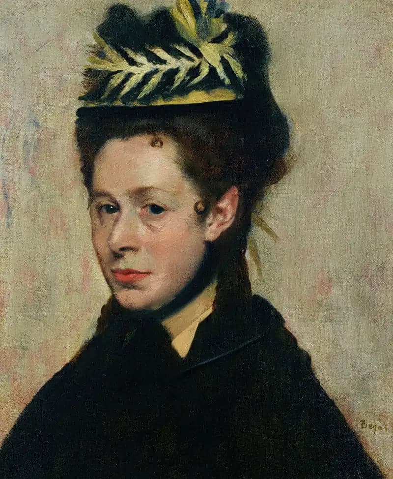 Bust of a Woman with a Feathered Hat
