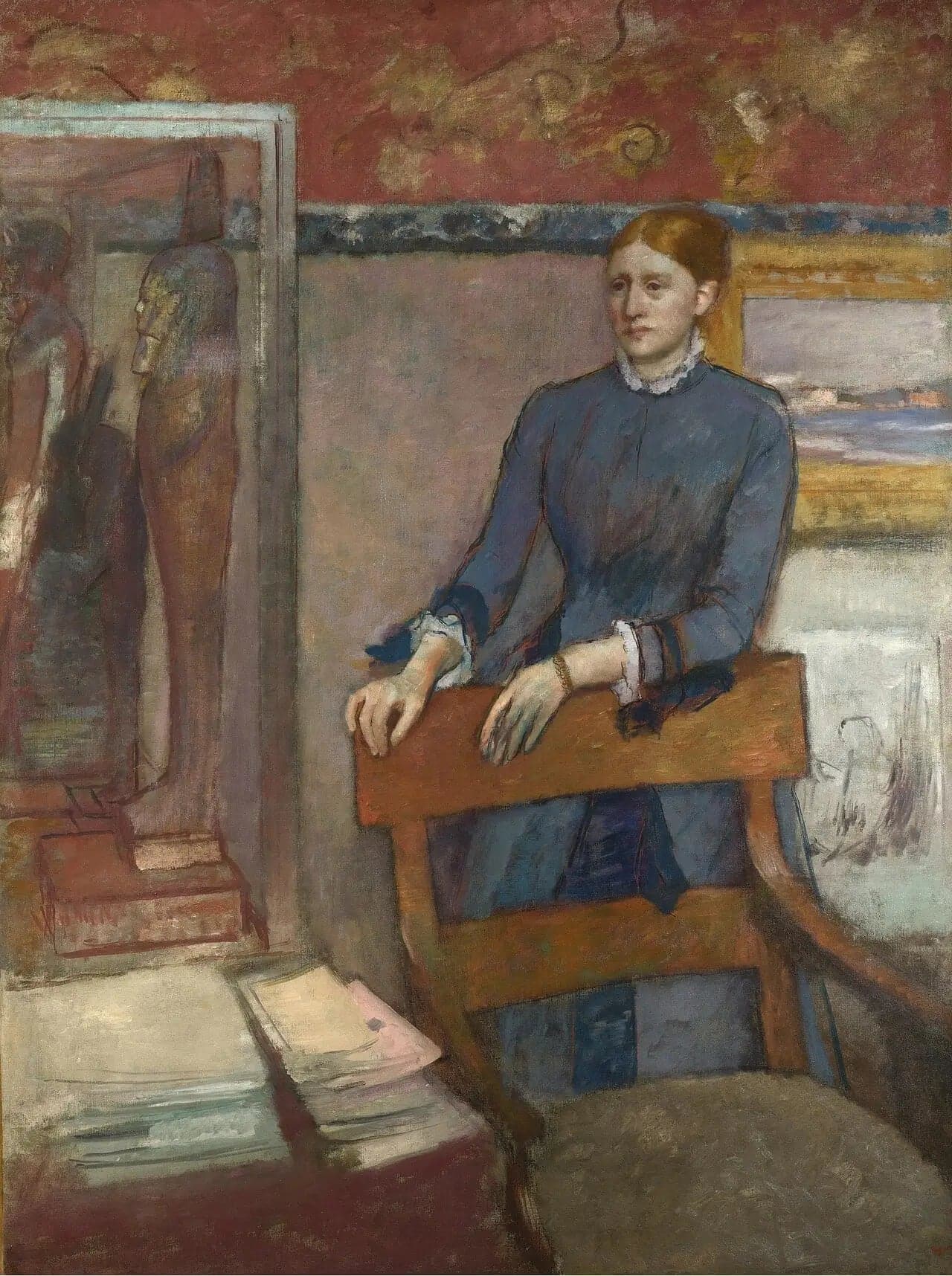 Hélène Rouart in Her Father's Study