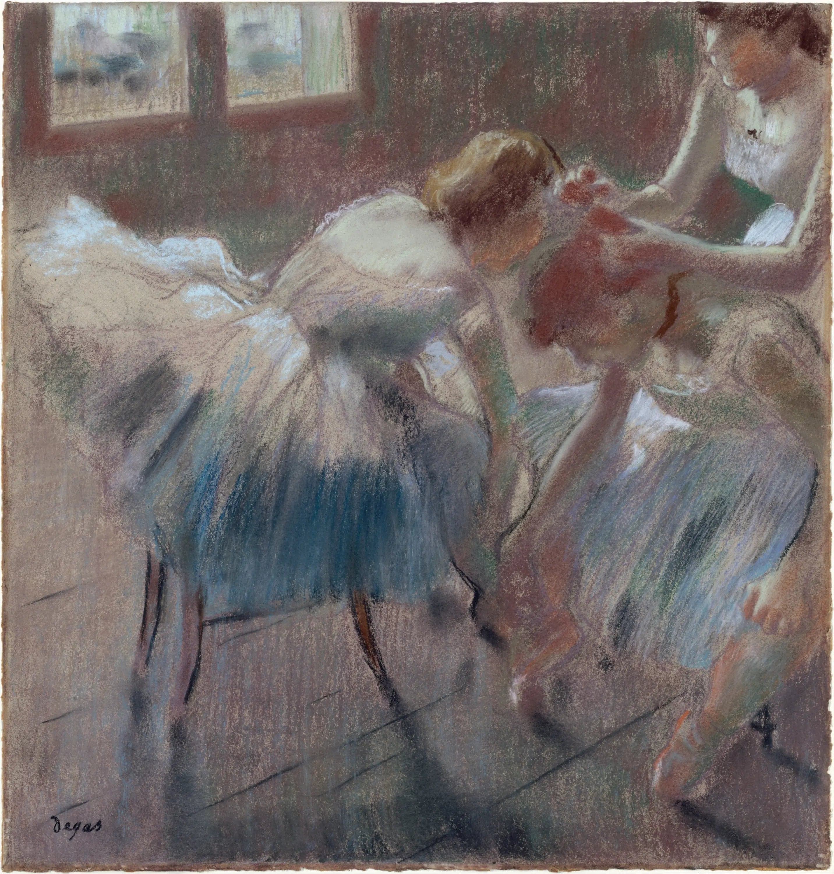 Three Dancers Preparing for the Class