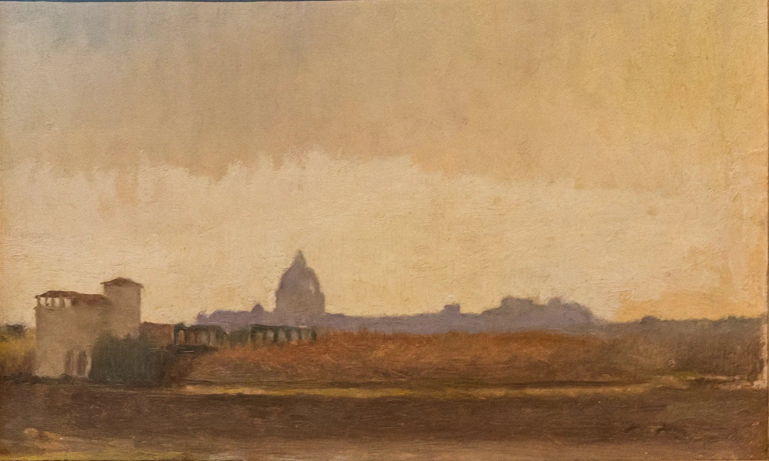 View of Rome Taken from the Banks of the Tiber